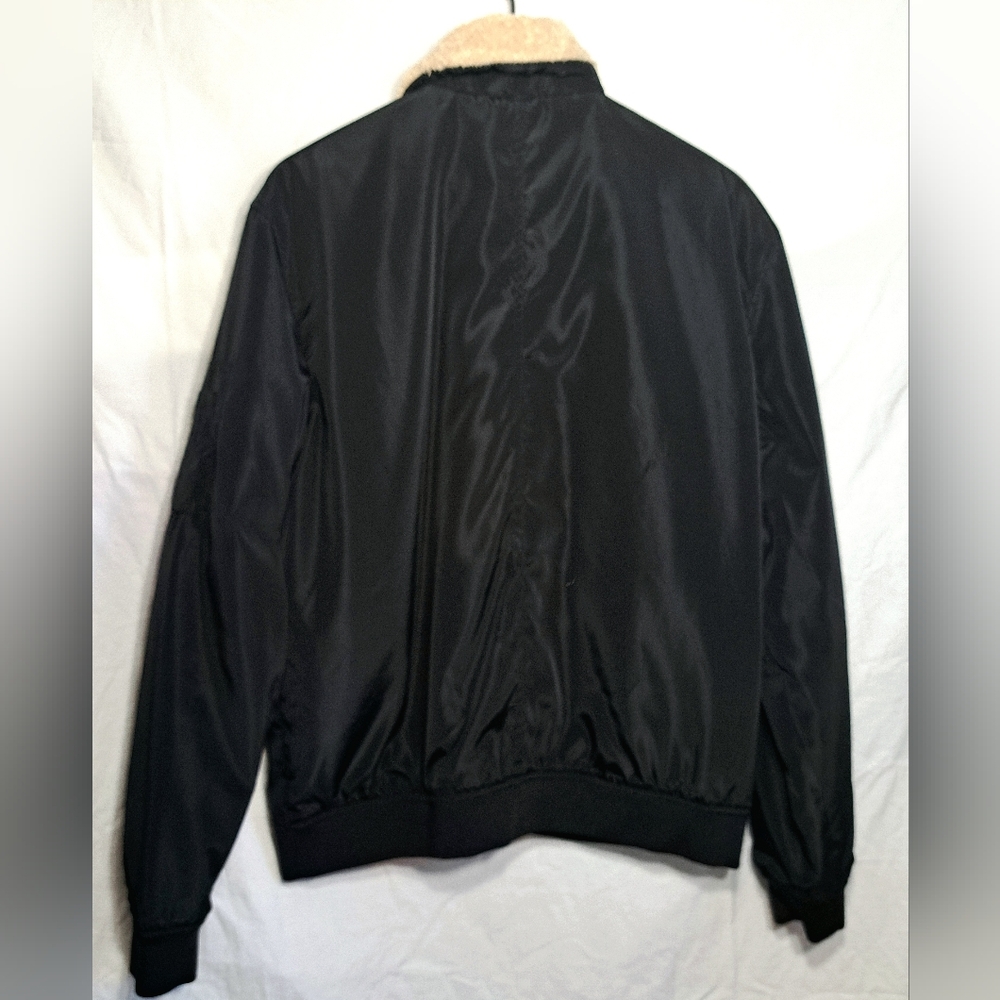 Bomber Style Jacket with Sherpa Collar by Brave Soul, London. - Picture 6 of 15